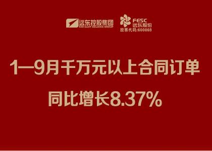 U乐国际股份：1—9月千万元以上合同订单同比增长8.37%
